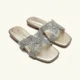 Women's Sparkly Flat Slides